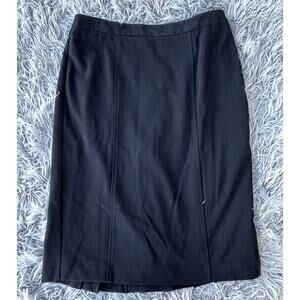 WHBM White House Black Market Flat Front Rear Pleated Pencil Skirt Womens 4